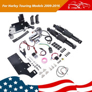 DURAFORCE Rear Air Ride Suspension Set w/ Stand for Harley Touring Electra Glide 2009-2016