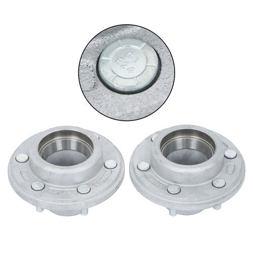 DURAFORCE For 5200-6000lbs Spindle w/ Bearings 2 Sets 6 on 5.5" Galvanized Trailer Hub Kit