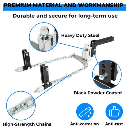 1 X 36 Inch Trailer Door Zinc Cam Bar Lock Kit Hinged Hasp Latch Handle