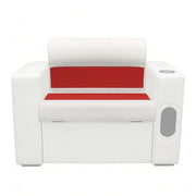 DURAFORCE 28" Boat Pontoon Bench Seat Cushion Set Boat Parts White+Red 2pc #8WD95-1009