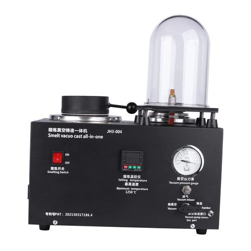 DURAFORCE Vacuum Casting Machine 2KG Graphite Crucible Silver Gold Jewelry Casting 110V