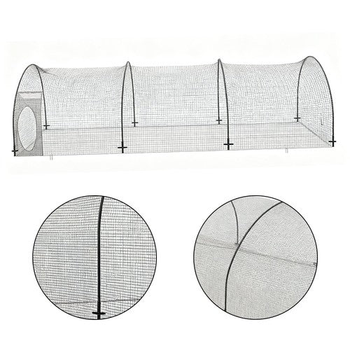 DURAFORCE 22x12x8 FT Softball Baseball Cage Net and Frame Heavy Duty Pitching Cage