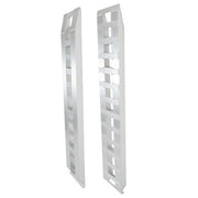 DURAFORCE 2Pcs 72'' × 14'' Aluminum Sliver Trailer Ramps 6500LBS Total Beavertail Hook End