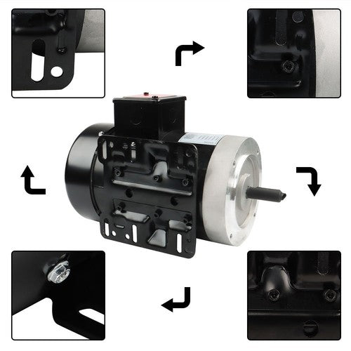 DURAFORCE New 2 HP General Electric Motor 3 Phase 56C Frame 1800 RPM TEFC 230 / 460 Volt