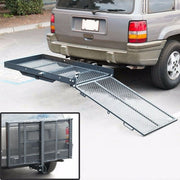 DURAFORCE Mobility Carrier Trailer Hitch Mount Cargo Folding Wheelchair Scooter Rack Ramp
