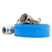 DURAFORCE For Pool 1-1/2" x 25ft PVC Irrigation Discharge Hose With Aluminum Connectors