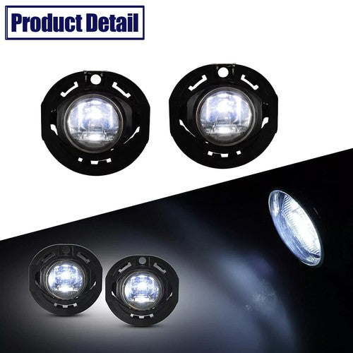 LED Fog Lights For 2014-2021 Jeep Grand Cherokee Compatible Front Lamps Assembly