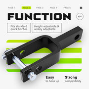 DURAFORCE 3 Point Versatile Quick Hitch Adapter Bracket Fit for Category 1 Quick Hitch