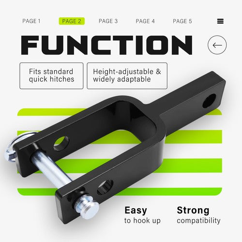 DURAFORCE 3 Point Versatile Quick Hitch Adapter Bracket Fit for Category 1 Quick Hitch