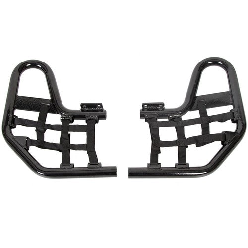 DURAFORCE Aluminum Nerf Bars Black bar Black nets For Honda TRX 250EX 250X Pair set 01-24