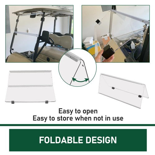 DURAFORCE For Yamaha G29 DRIVE Clear Windshield Folding (07-16) NEW ITEM Golf Cart Part