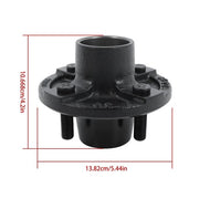 DURAFORCE 4 on 4" Bolt Circle Trailer Hub w/ Bearing Kit & 1" Square BT8 Trailer Spindle
