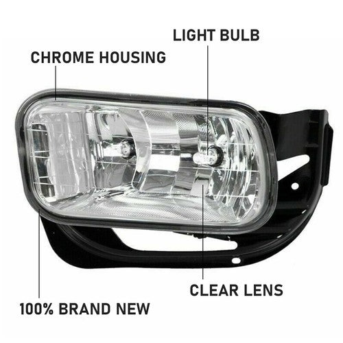 For 09-12 18 Dodge Ram 1500 2500 3500 Bumper Fog Lights Driving Lamps W Bracket