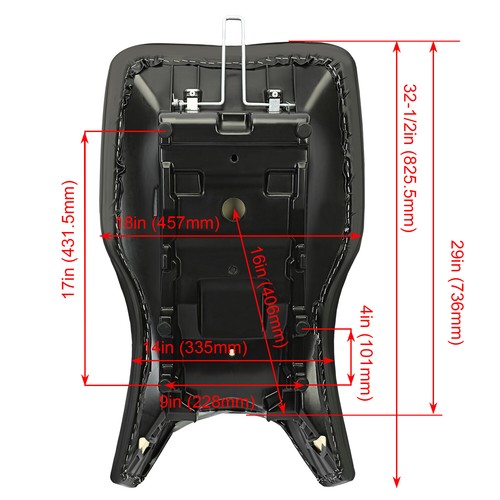 DURAFORCE Complete Seat Black For Polaris Sportsman 500 600 / Sportsman 700 2005 2006 2007