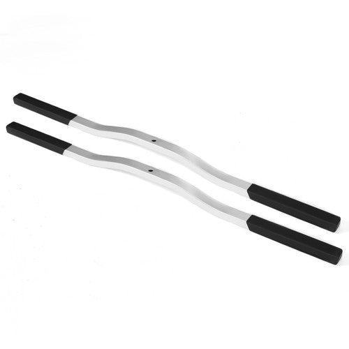 DURAFORCE For Snowmobile Trailer Ski Tie Down Bar w/ Black Boots 1 Pair Black & Silver