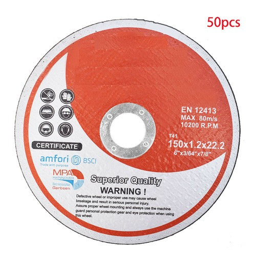 DURAFORCE 50 Pack 6"x.045"x7/8" Cut-off Wheel - Metal & Stainless Steel Cutting Discs