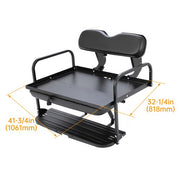 DURAFORCE For Yamaha G14 G16 G19 G22 Golf Cart Rear Back Seat Kit Flip Folding Steel Frame
