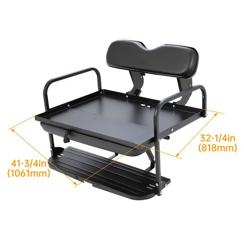 DURAFORCE For Yamaha G14 G16 G19 G22 Golf Cart Rear Back Seat Kit Flip Folding Steel Frame