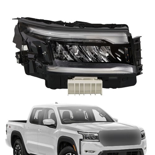 DURAFORCE Headlamp Clear Full LED Passenger Black For Nissan Frontier 2022-2024 Headlight