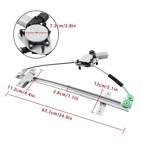 DURAFORCE For Honda Odyssey 2005-2010 Power Window Regulator w/ Motor Front Left 741-007