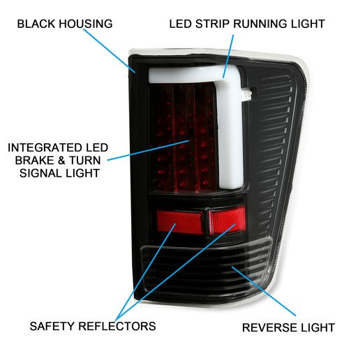 LED Tube Tail Lights Brake Lamps for Titan 2004-2015 Left Right 04-15
