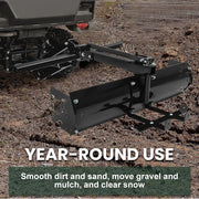 DURAFORCE 40" Steel Adjustable Tow Behind Box Scraper Blade For Lawn Garden Tractors