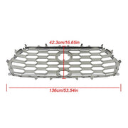 DURAFORCE For Toyota Sequoia 2023-2024 Durable Black Chrome Front Bumper Upper Grille