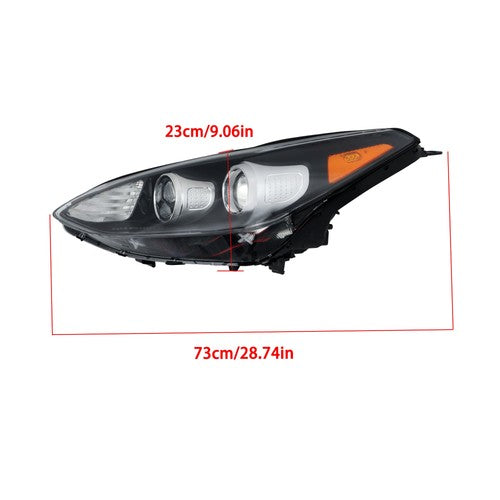 DURAFORCE 1Pair Headlights Assembly Set For Kia Sportage 2017-2022 Clear Halogen w/LED DRL