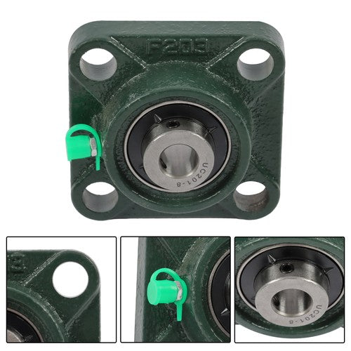 DURAFORCE UCF201-8 1/2" Bore Pillow Block Flange Bearing 4 Bolt Solid Base (4PCS)