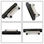 DURAFORCE Bus Bar Power Distribution Terminal Block Red & Black 6 Way 48V 150A Busbar