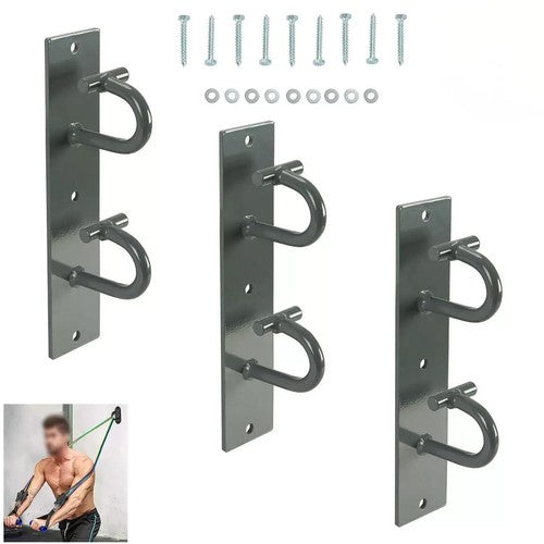 DURAFORCE 3 Pcs Wall Mount Workout Anchors Resistance Bands Wall Anchors Home Gym Exercise