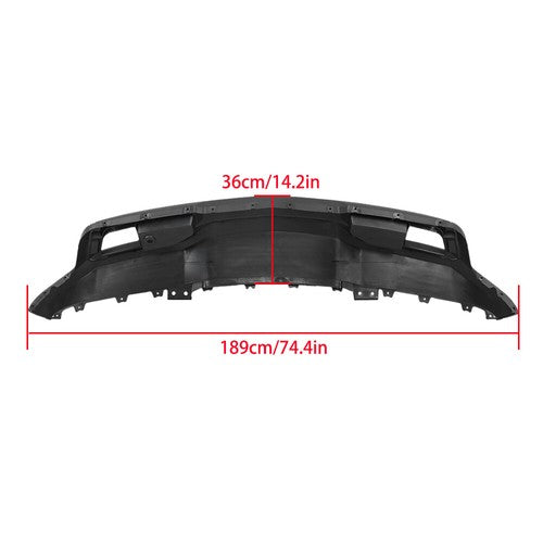 DURAFORCE For 2019-2021 Chevrolet Silverado 1500 Black Plastic Front Bumper W/O Vents