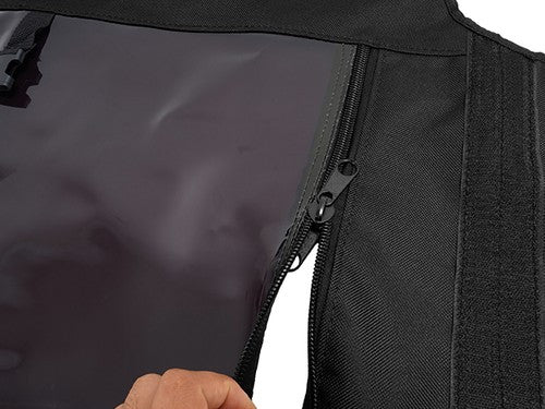 Soft Black Roof for Kawasaki Mule Pro FXT with PVC Upper Doors and Rear Window
