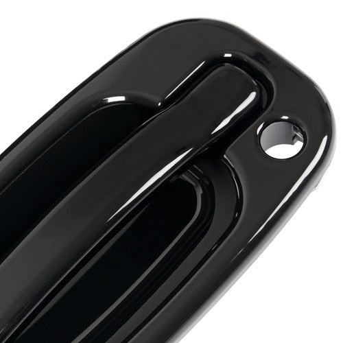 2Pc Front Outer Door Handle Set for Chevy Silverado 1500 1999-2007 Glossy Black