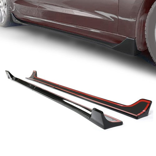 DURAFORCE Side Skirts Extension Rocker Panels Black for Tesla Model 3 2017 2023