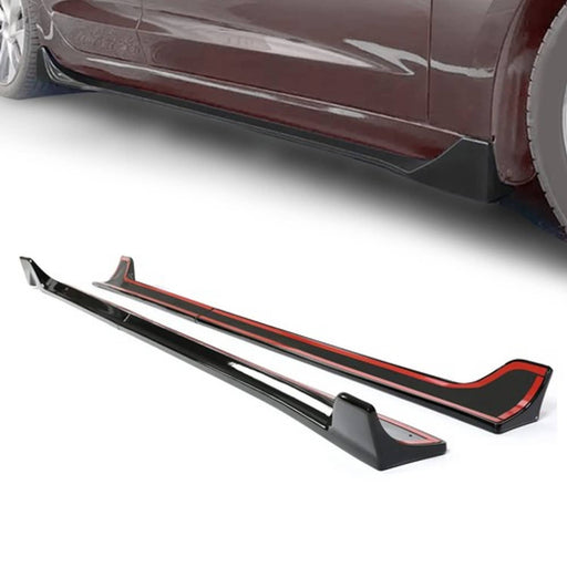 DURAFORCE Side Skirts Extension Rocker Panels Black for Tesla Model 3 2017 2023