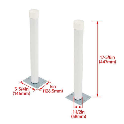 2pcs 22 Inch Steel Boat Trailer Post Guide for Pontoon Ski Fishing Boat or Sailboat
