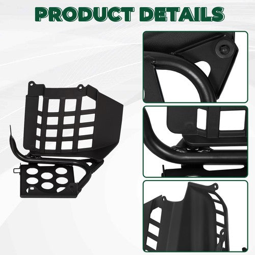 DURAFORCE Black Heel Guards Footrest For 1987-2006 Yamaha Banshee LH+RH Nerf Bars
