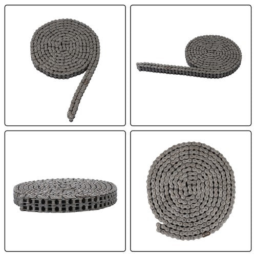DURAFORCE #35-2 Duplex Roller Chain 10 Feet Heavy Duty Double Strand with 2 Master Links