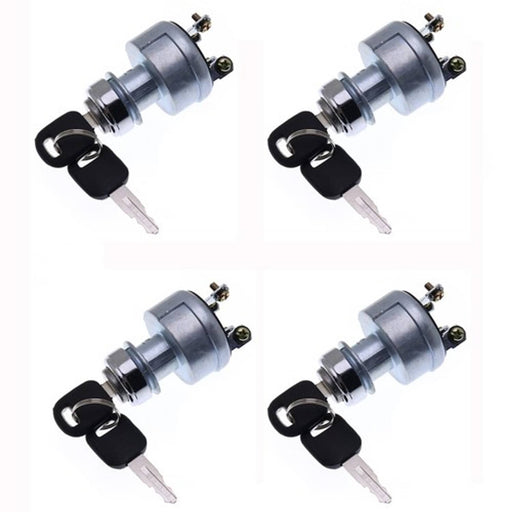 DURAFORCE 4 Pcs New Ignition Switch With 2 Keys Fits Caterpillar 9G7641 9G-7641