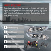 DURAFORCE For Toyota Corolla 2005-2008 Bumper Lamp Clear Fog Light Pair+Switch Wiring Kit