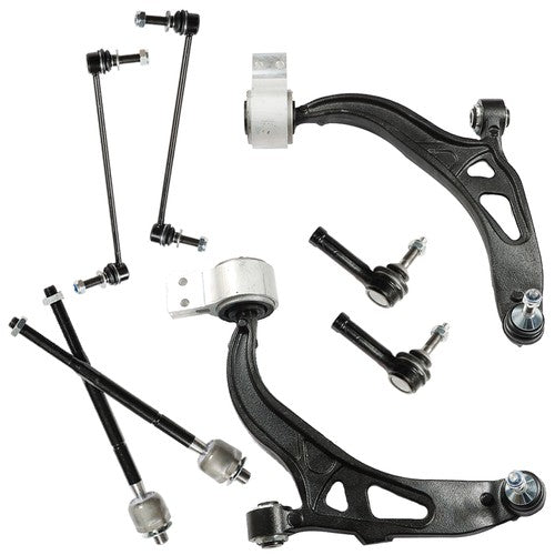 DURAFORCE 8Pc For Ford Explorer Front Control Arm Ball Joint Bushing Tie Rod Sway Link Kit