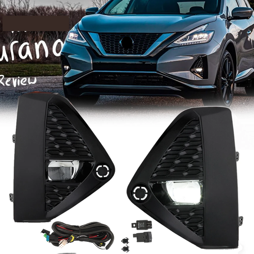DURAFORCE LED Bumper Fog Lights Driving Lamps Left+Right for 2019-2023 for Nissan Murano