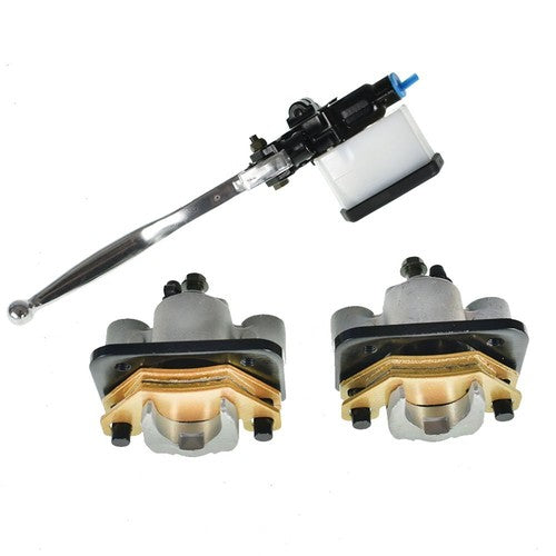 DURAFORCE Front Brake Calipers Pads + Brake Master Cylinder For Arctic Cat 250 300 400 500