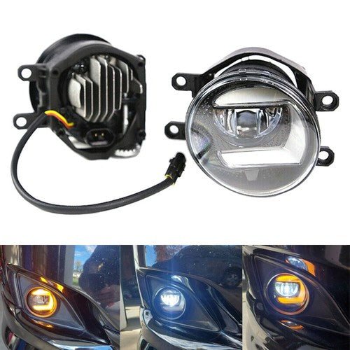 DURAFORCE Double Color LED Fog Lights Lamps for Toyota Highlander for Camry for Corolla