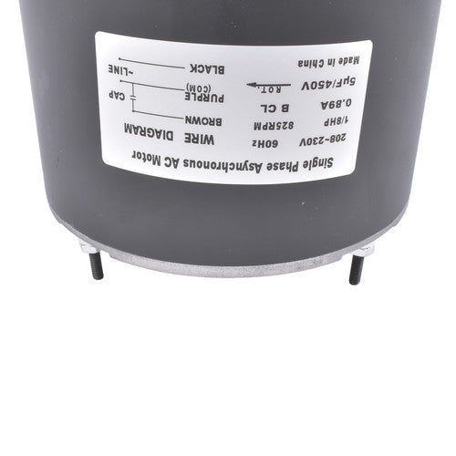 DURAFORCE 1/8 HP 230 V Condenser Fan Motor 825 RPM Speed Copper with Capacitor MOT12215