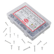 DURAFORCE 550Pack 304 Stainless steel wood screws kits countersunk #4 #6 #8 #10 #12 W/Box