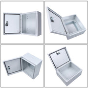 DURAFORCE 12x10x6" NEMA 4X Steel Electrical Box, IP56 Waterproof Lockable w/Mounting Plate