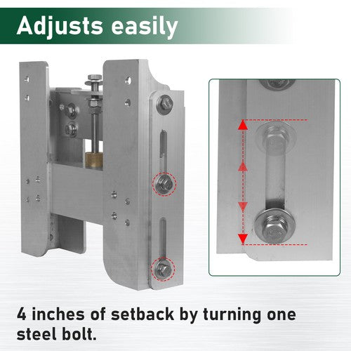 DURAFORCE Adjustable 4'' Set Back Aluminum Jack Plate Tool Outboard Boat Motor For JPL4400