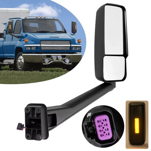 DURAFORCE Power Mirror Heated with Light Passenger Side for Chevy Kodiak C4500 C5500 2003 2009